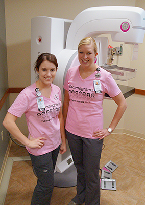 nurses wearing pink shirts