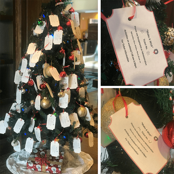 Resident make a wish tree up at The Legacy