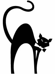 black cat cartoon